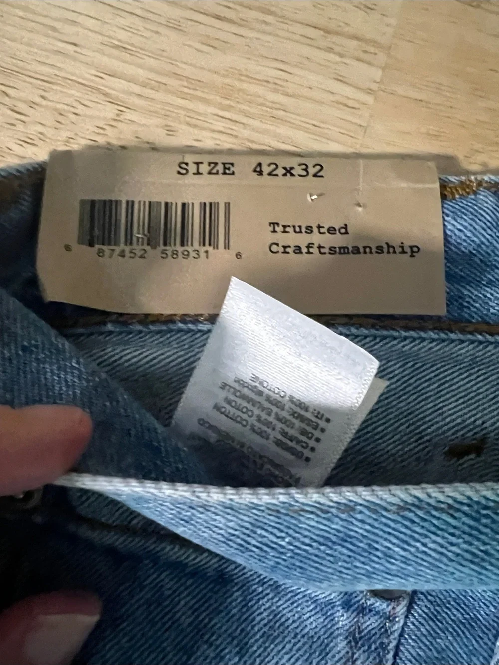 NWT Pitford Menswear Light Wash Straight-Leg Jeans rugged quality